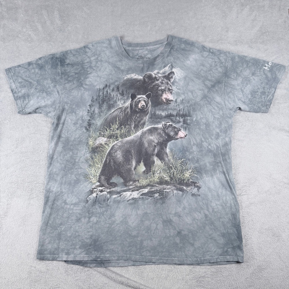 The Mountain Black Bear Tie Dye T-Shirt Grey Montana Tami Alba 2013 4XL